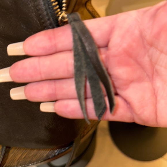 Brandy Melville vintage mini black backpack metallic sheen - Picture 6 of 10